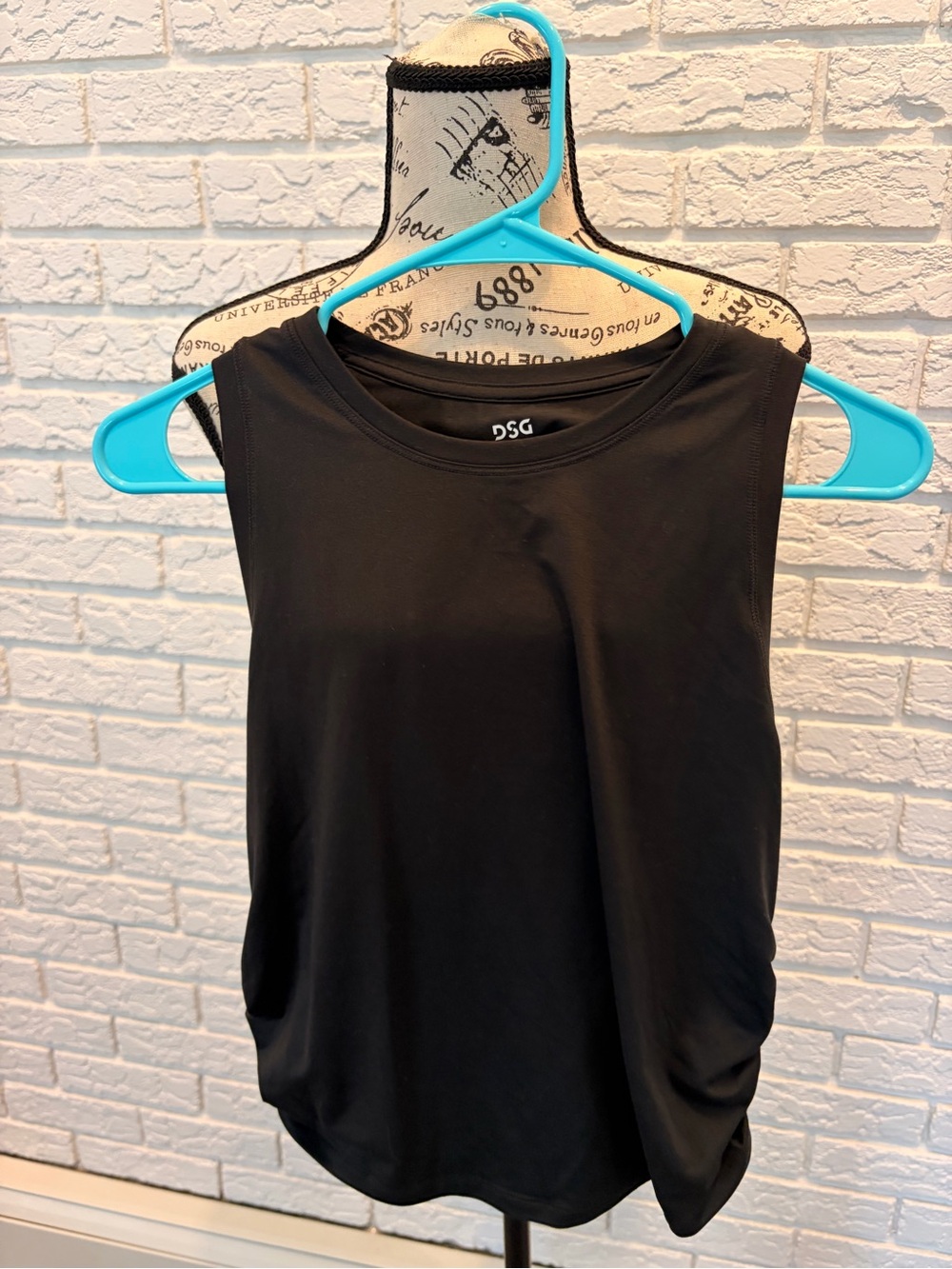 DSG Black Sleeveless Tank Top